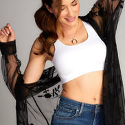 C'EST MOI BAMBOO BACK V RIBBED BRALETTE