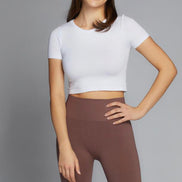 C'EST MOI BAMBOO RIB HIGHWAISTED BIKE SHORTS