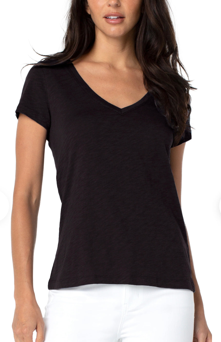 LIVERPOOL *V NECK SLIM FIT SLUB TEE