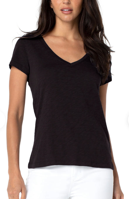 LIVERPOOL *V NECK SLIM FIT SLUB TEE