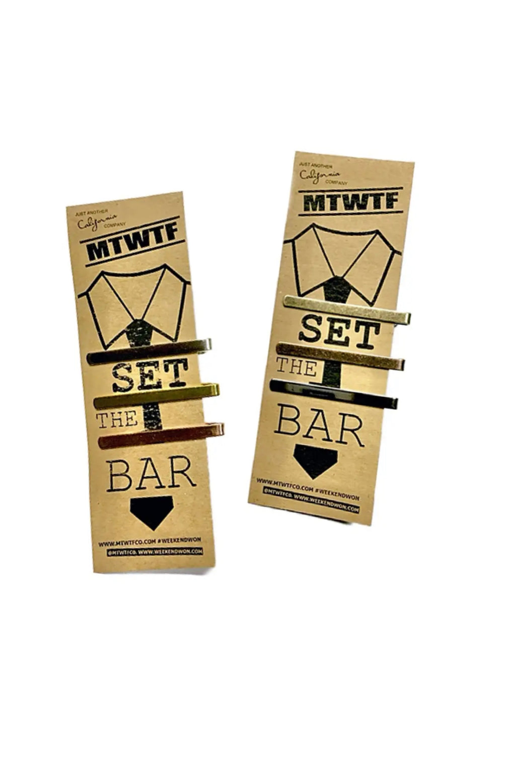 MTWTF *3PK TIE CLIPS
