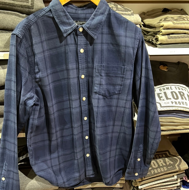 MEN’S *LIVERPOOL PLAID BUTTON UP LS