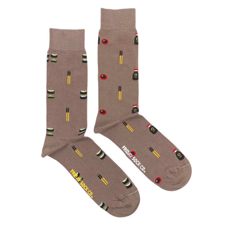 MEN’S *FRIDAY & CO MISMATCHED SOCKS-FOOD & BEVERAGE