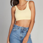 C'EST MOI BAMBOO BACK V RIBBED BRALETTE