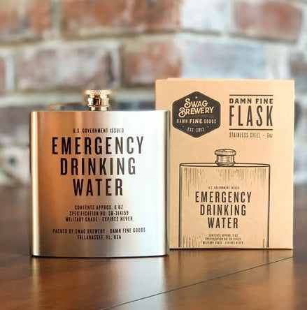 MEN'S SWAG BREWERY FLASK-EMERGENCY DRINKING WATER