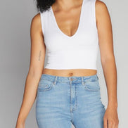 C'EST MOI BAMBOO DEEP V NECK RIB BRALETTE