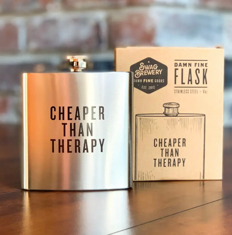 SWAG BREWERY FLASK-CHEAPER THEN THERAPY