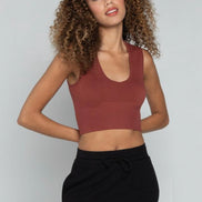 C'EST MOI BAMBOO DEEP V NECK RIB BRALETTE
