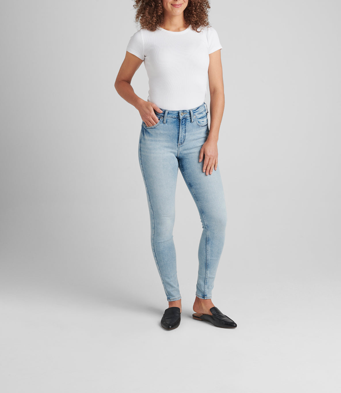SILVER INFINITE HIGH RISE FIT DENIM