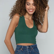 C'EST MOI BAMBOO DEEP V NECK RIB BRALETTE
