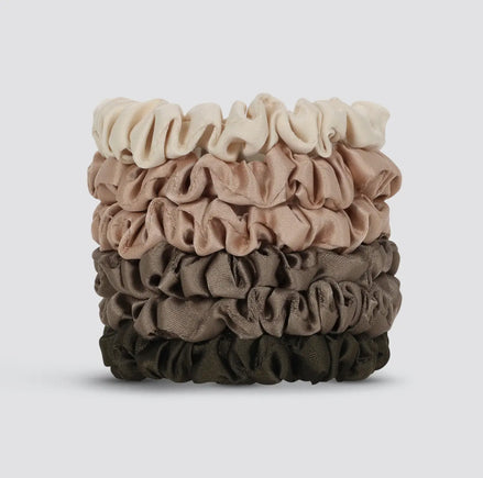 KITSCH ULTRA PETITE SATIN SCRUNCHIES 6PC