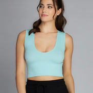 C'EST MOI BAMBOO DEEP V NECK RIB BRALETTE