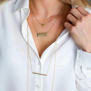 FAB N504 DOUBLE BAR NECKLACE