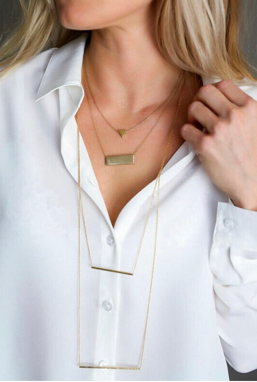 FAB N504 DOUBLE BAR NECKLACE