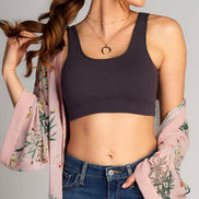 C'EST MOI BAMBOO BACK V RIBBED BRALETTE
