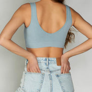 C'EST MOI BAMBOO BACK V RIBBED BRALETTE
