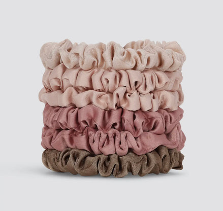 KITSCH ULTRA PETITE SATIN SCRUNCHIES 6PC