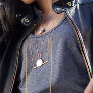 FAB N504 DOUBLE BAR NECKLACE
