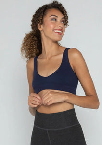 C'EST MOI BAMBOO BACK V RIBBED BRALETTE