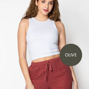 C’EST MOI BAMBOO RIBBED TANK