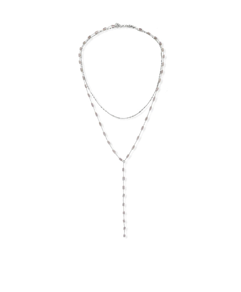 FAB RILEY OPAL DOUBLE LAYERED NECKLACE