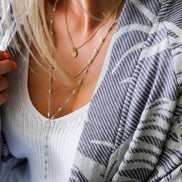 FAB RILEY OPAL DOUBLE LAYERED NECKLACE