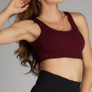 C'EST MOI BAMBOO BACK V RIBBED BRALETTE