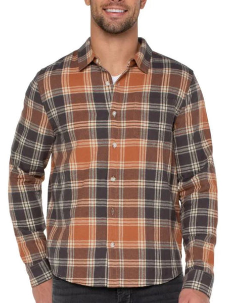 MEN’S *LIVERPOOL PLAID BUTTON UP LS