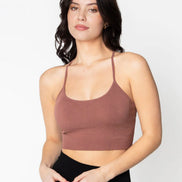 C'EST MOI BAMBOO RIBBED CROSS BACK TANK