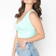 C'EST MOI BAMBOO DEEP V NECK RIB BRALETTE