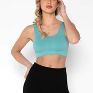 C'EST MOI BAMBOO BACK V RIBBED BRALETTE