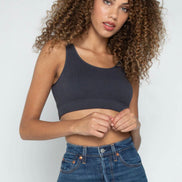 C'EST MOI BAMBOO BACK V RIBBED BRALETTE