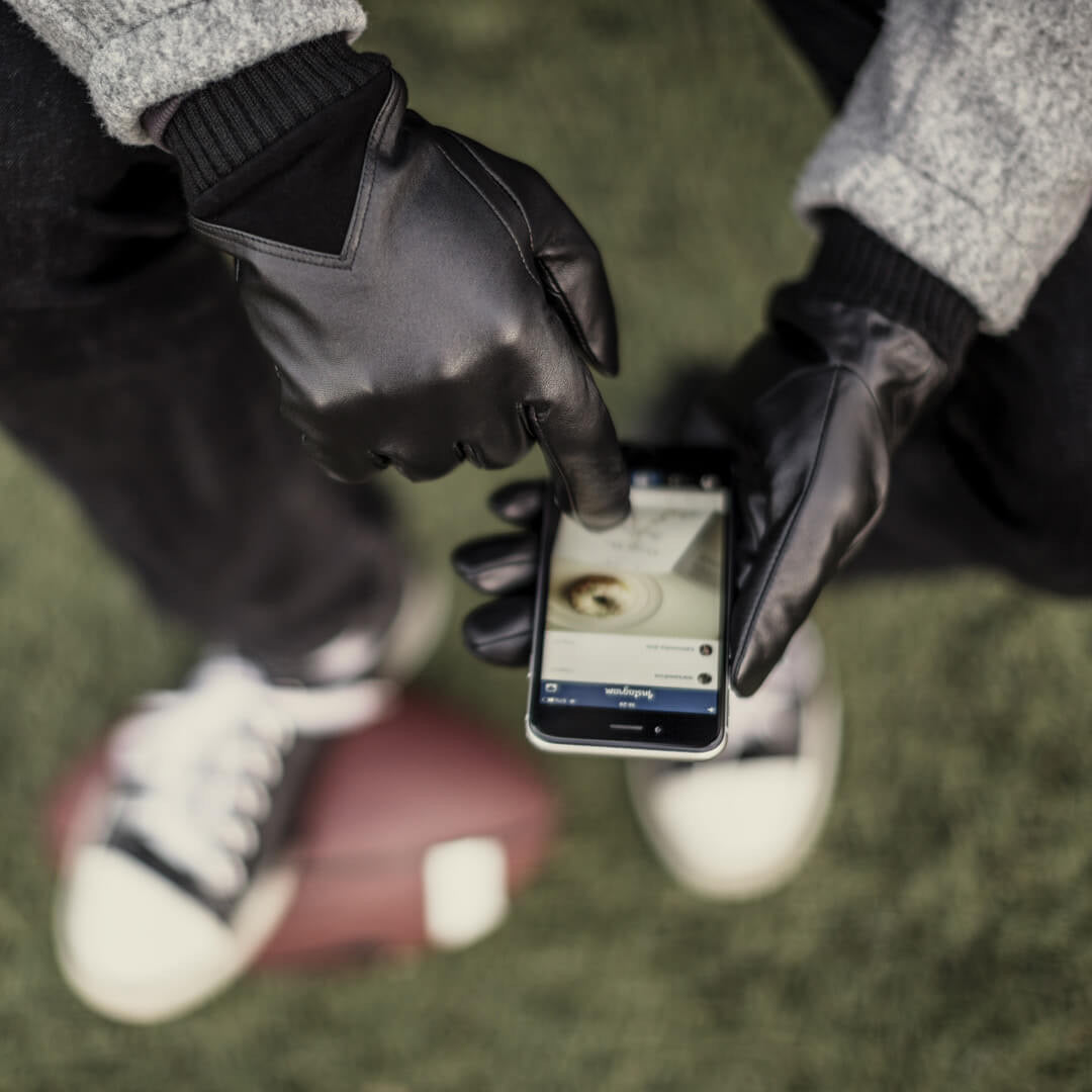 MEN'S *NAPO TOUCHSCREEN LEATHER GLOVES