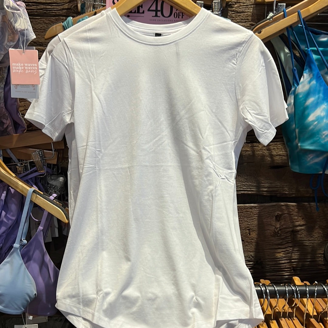 SILVER CREW NECK TEES