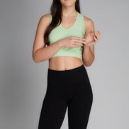 C'EST MOI BAMBOO RIB HIGHWAISTED BIKE SHORTS