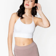C'EST MOI BAMBOO RIBBED CROSS BACK TANK