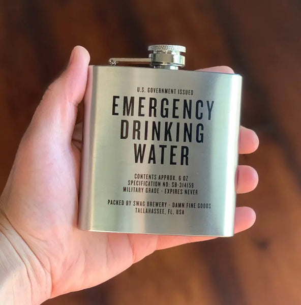 MEN'S SWAG BREWERY FLASK-EMERGENCY DRINKING WATER