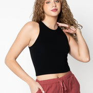 C’EST MOI BAMBOO RIBBED TANK